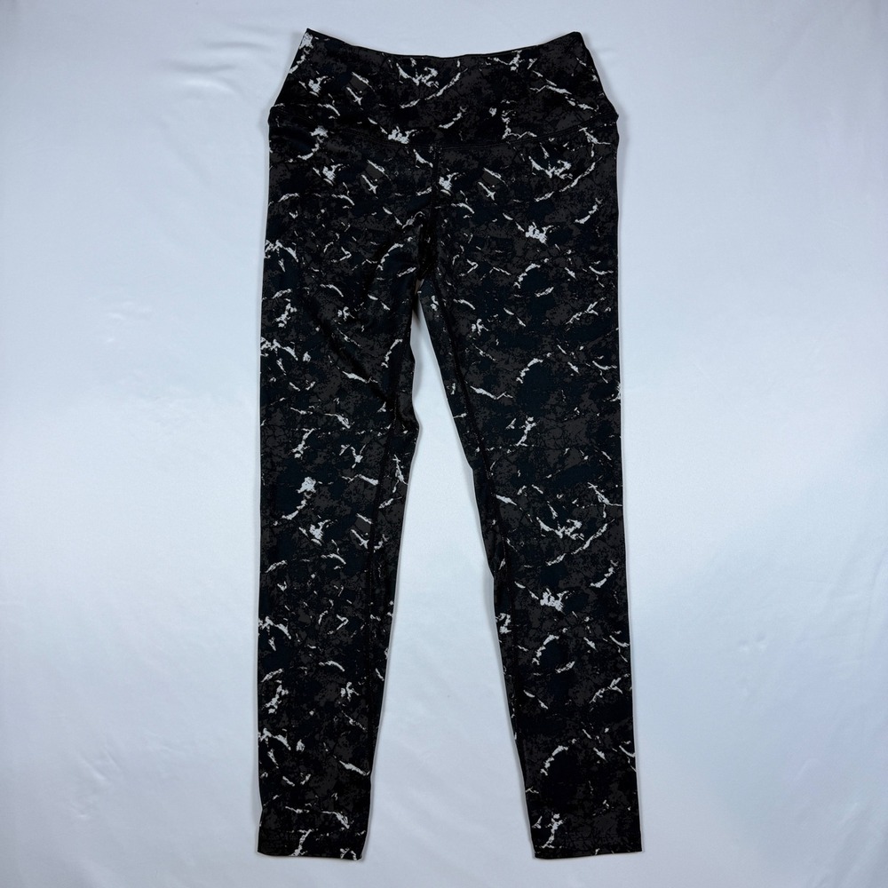 The North Face Leggings Womens L Black White Marble Print High‎ Rise NF0A3F3T